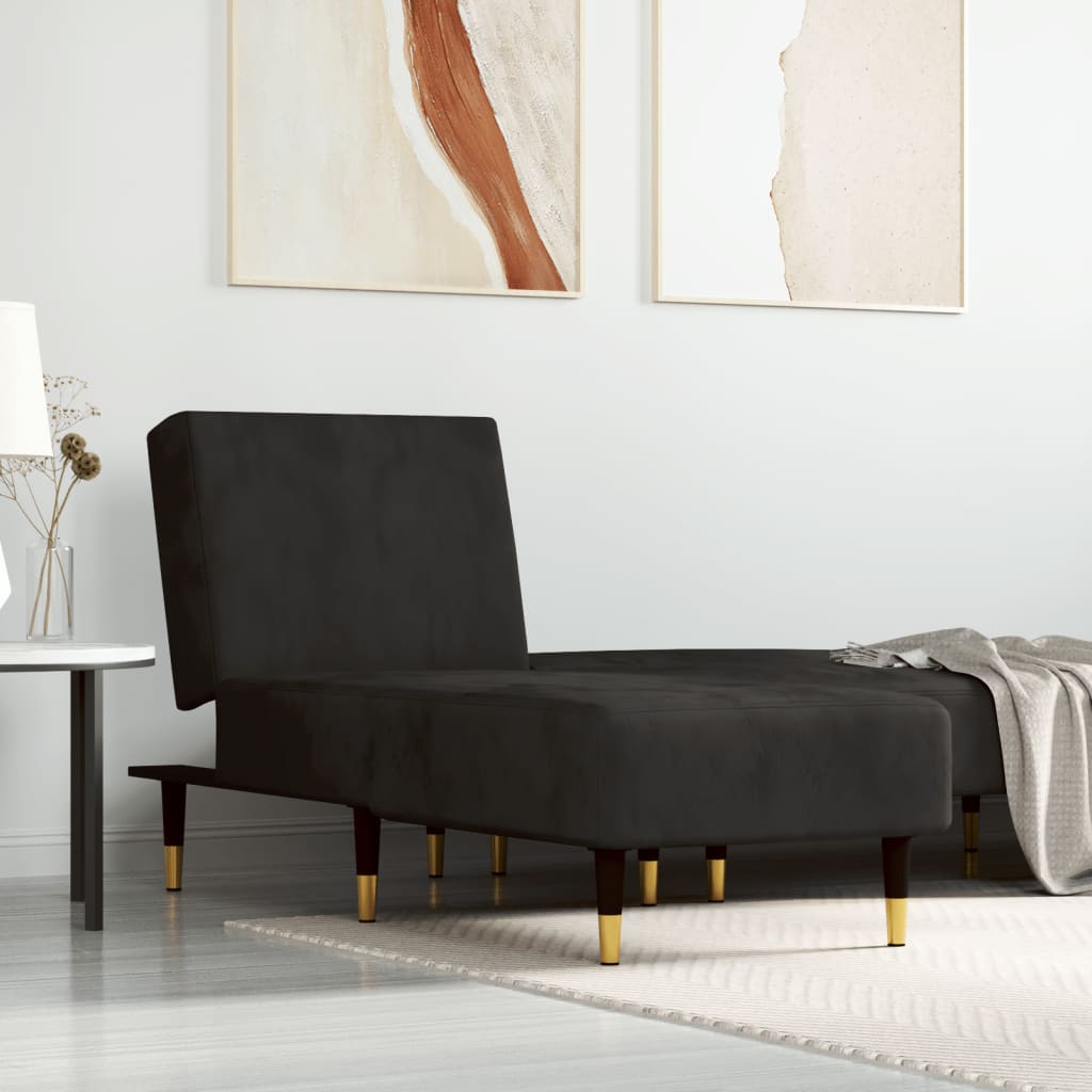 Chaise longue fluweel