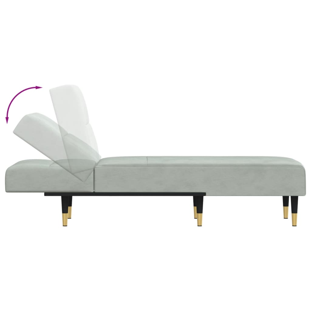 Chaise longue fluweel