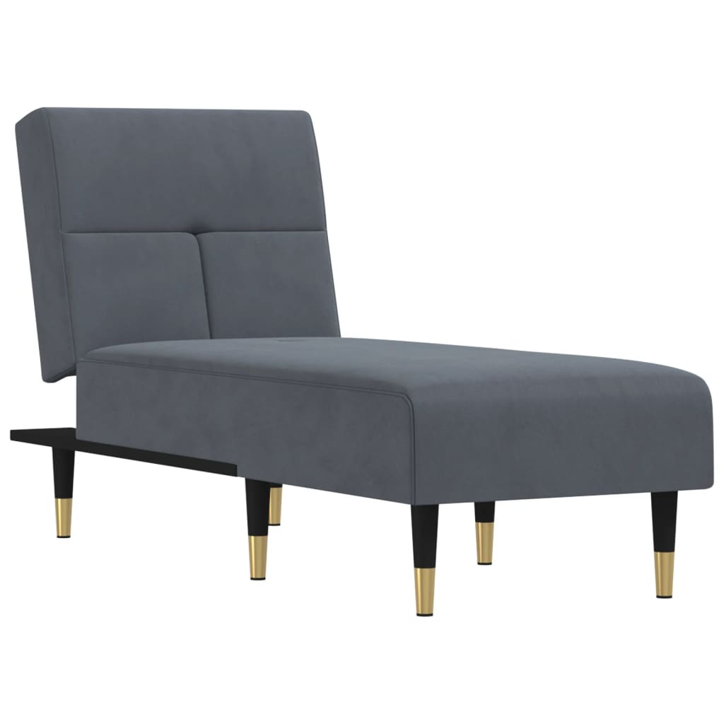 Chaise longue fluweel