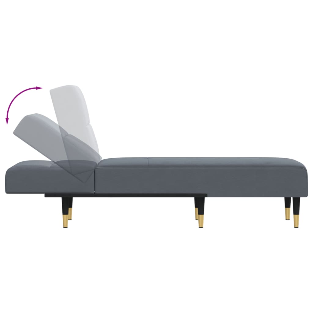 Chaise longue fluweel