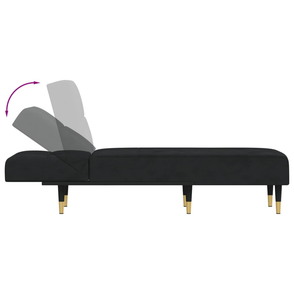 Chaise longue fluweel