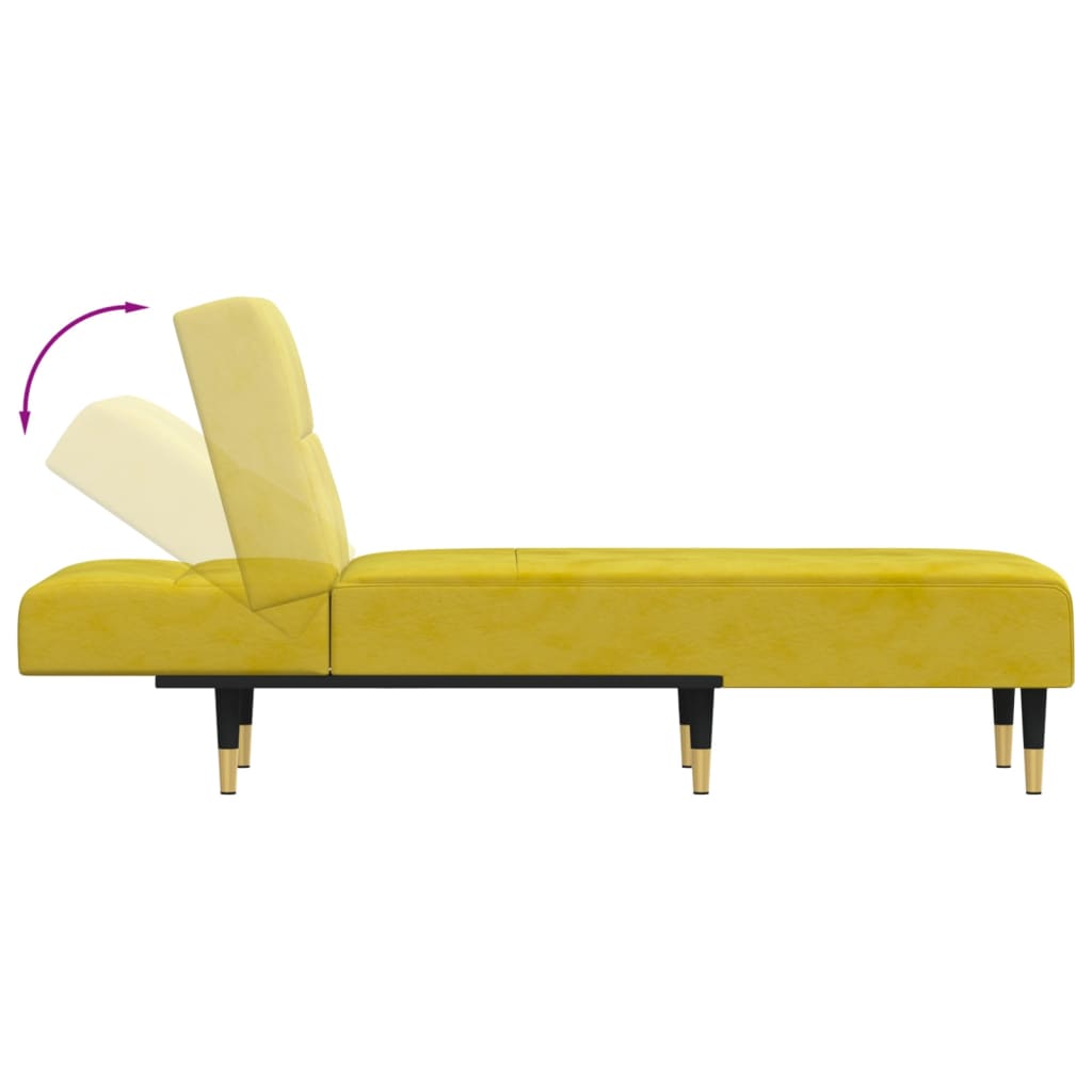 Chaise longue fluweel