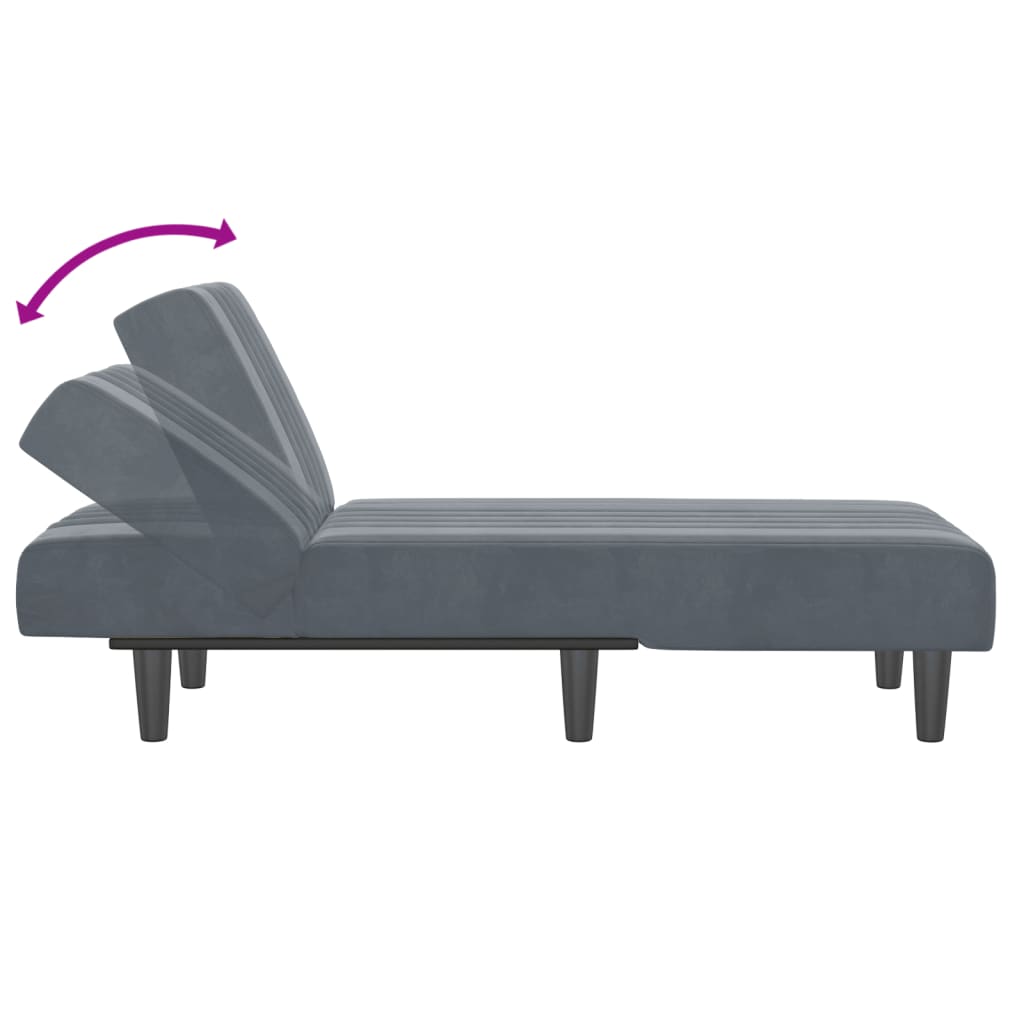 Chaise longue fluweel