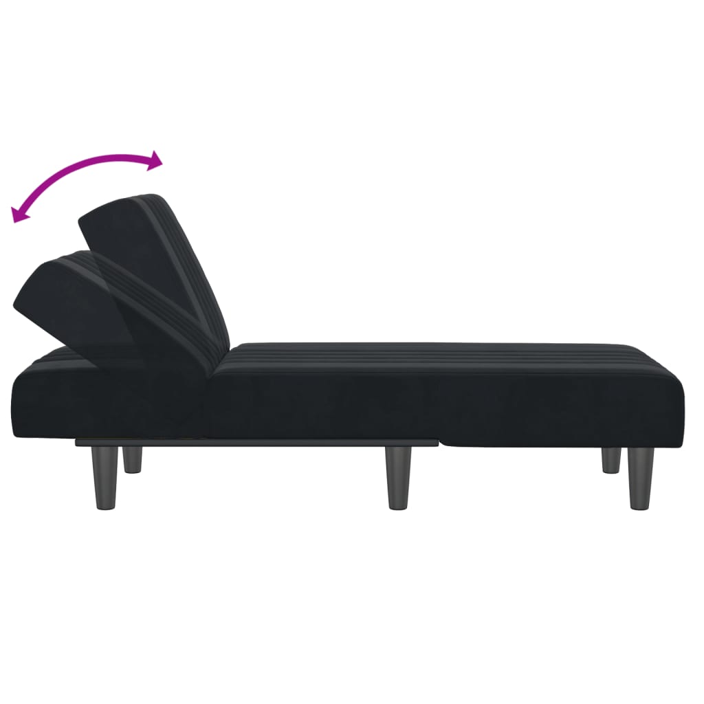 Chaise longue fluweel