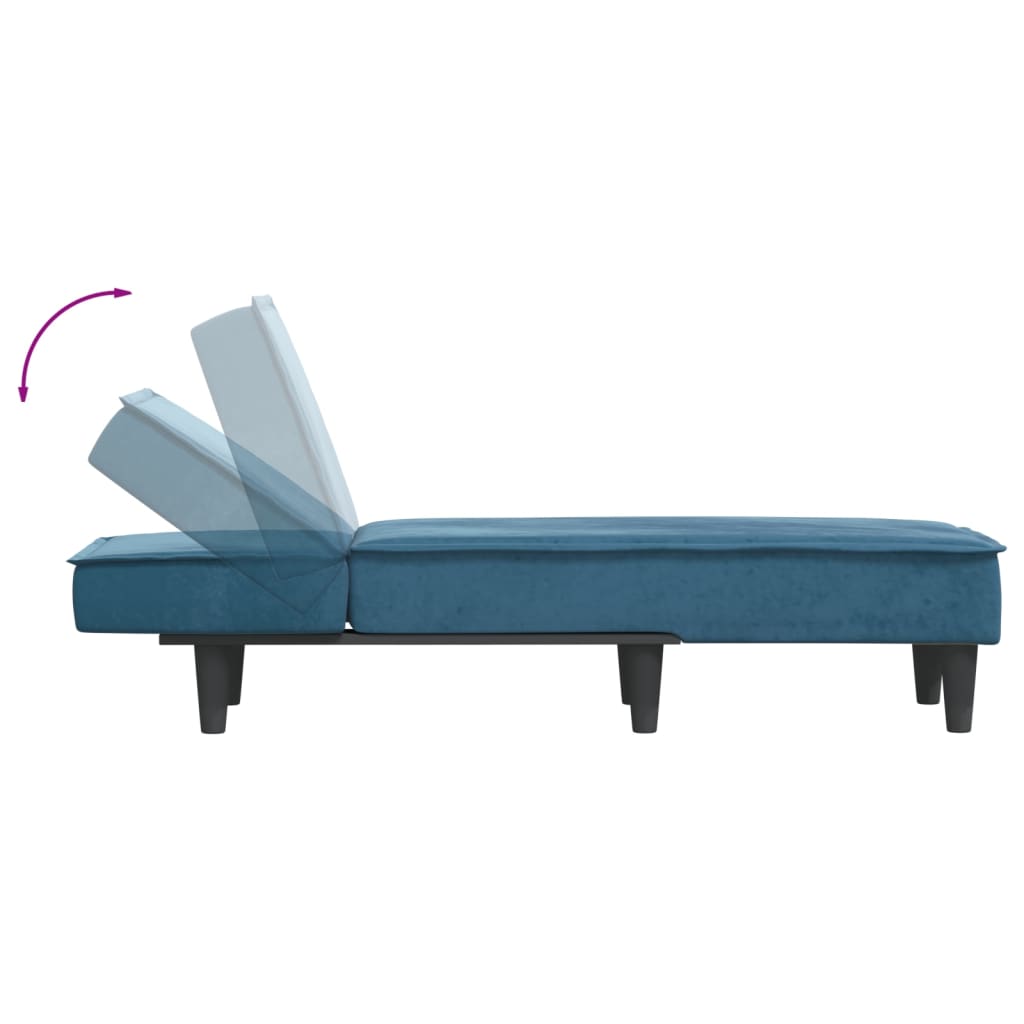 Chaise longue fluweel