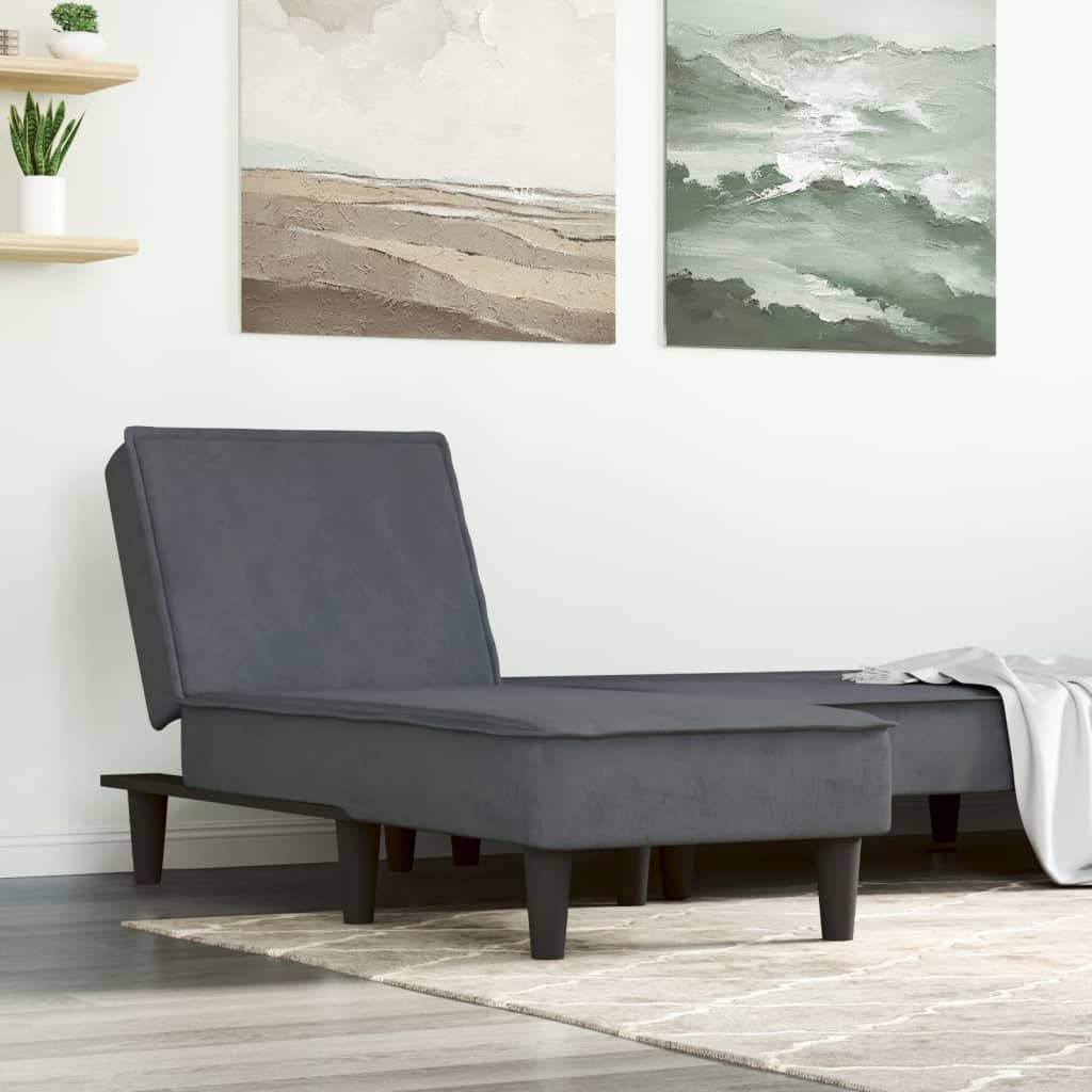 Chaise longue fluweel