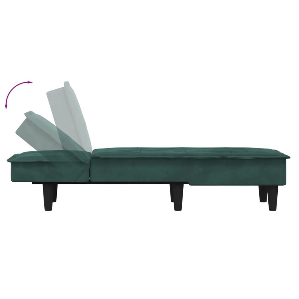 Chaise longue fluweel