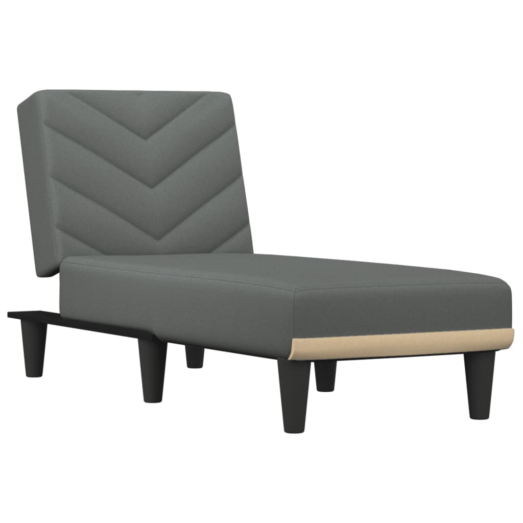 Chaise longue stof donkergrijs