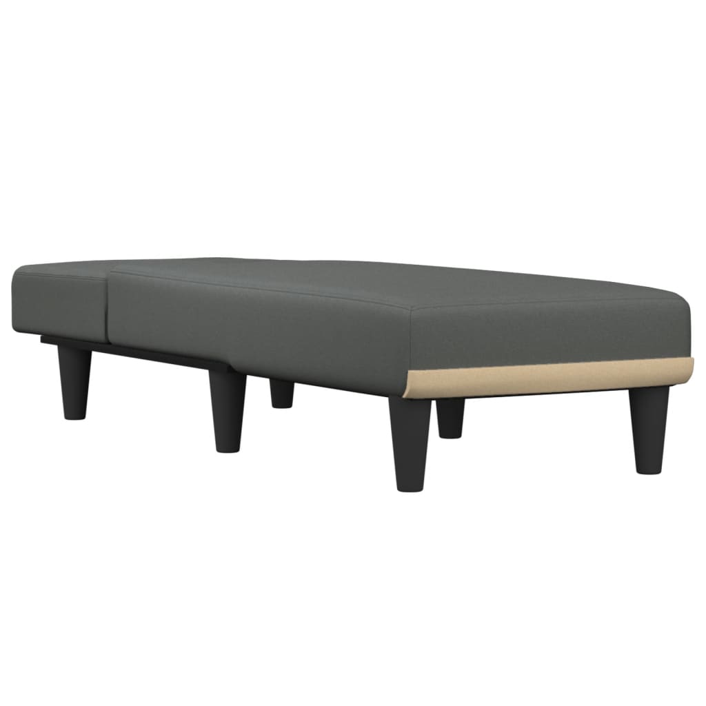 Chaise longue stof donkergrijs