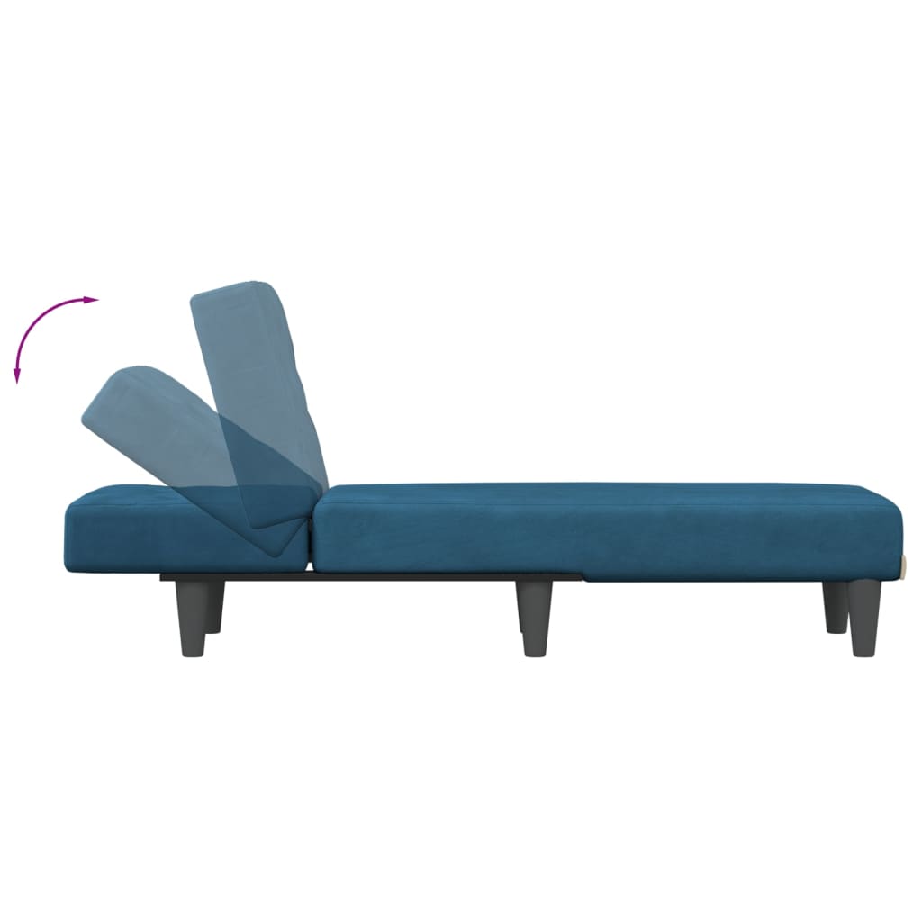 Chaise longue fluweel