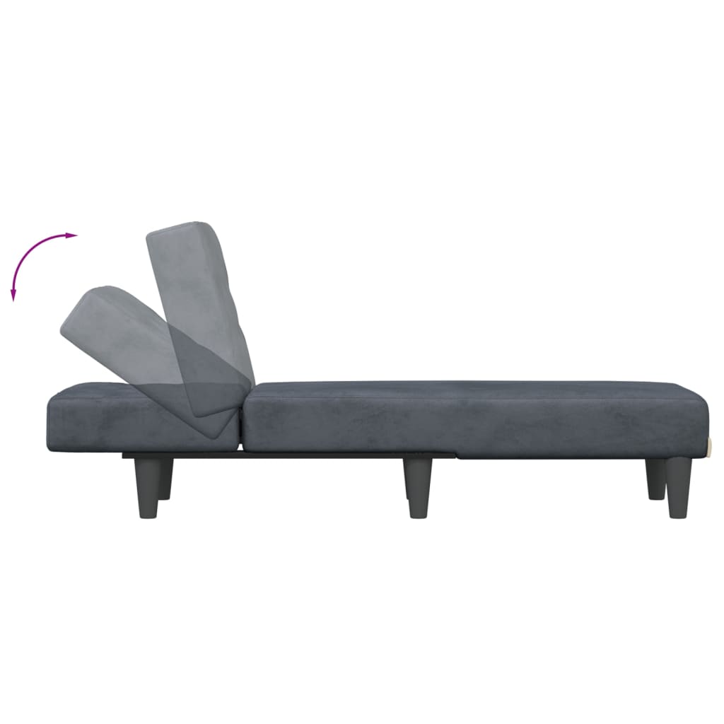 Chaise longue fluweel