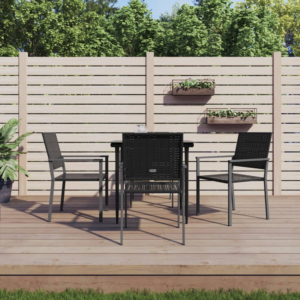 5-delige Tuinset poly rattan en staal