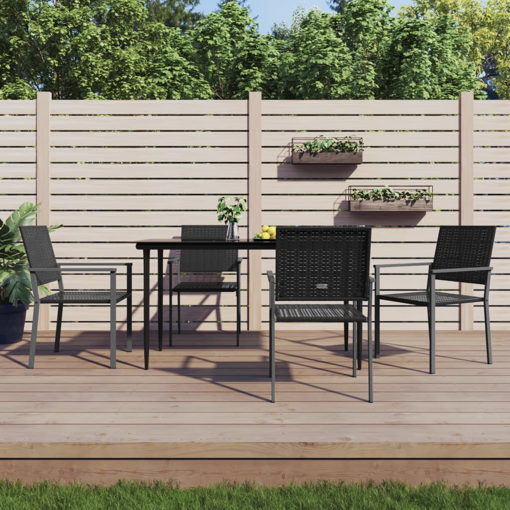 5-delige Tuinset poly rattan en staal