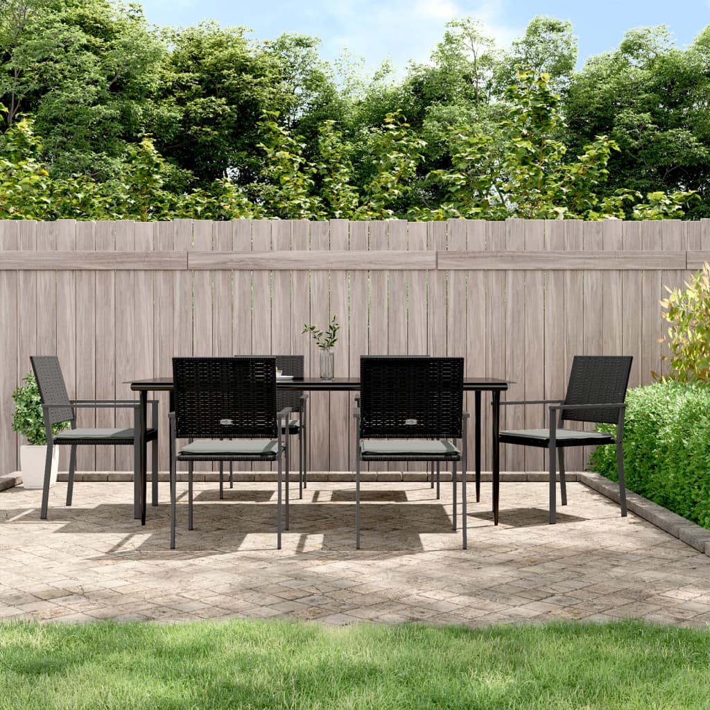 5-delige Tuinset poly rattan en staal