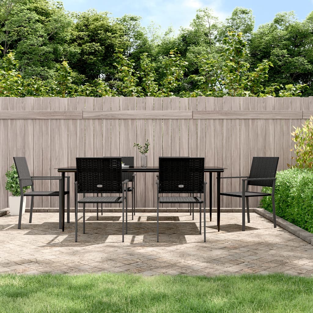 5-delige Tuinset poly rattan en staal