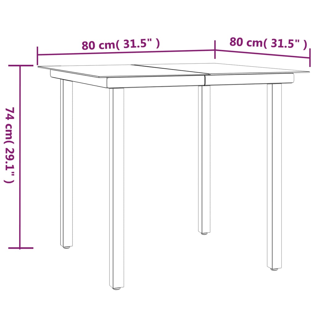 3-delige Tuinset met kussens poly rattan en staal