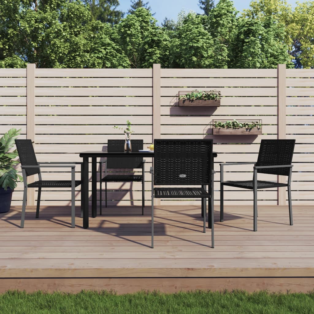 3-delige Tuinset met kussens poly rattan en staal