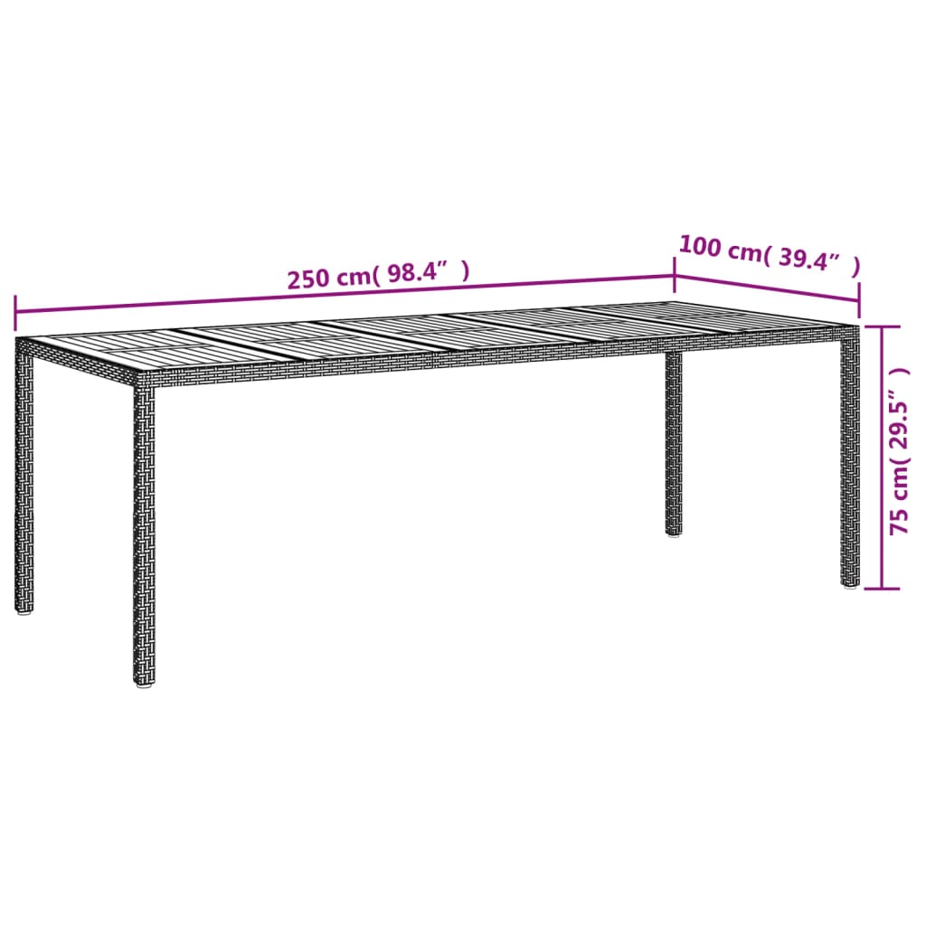 11-delige Tuinset met kussens poly rattan zwart