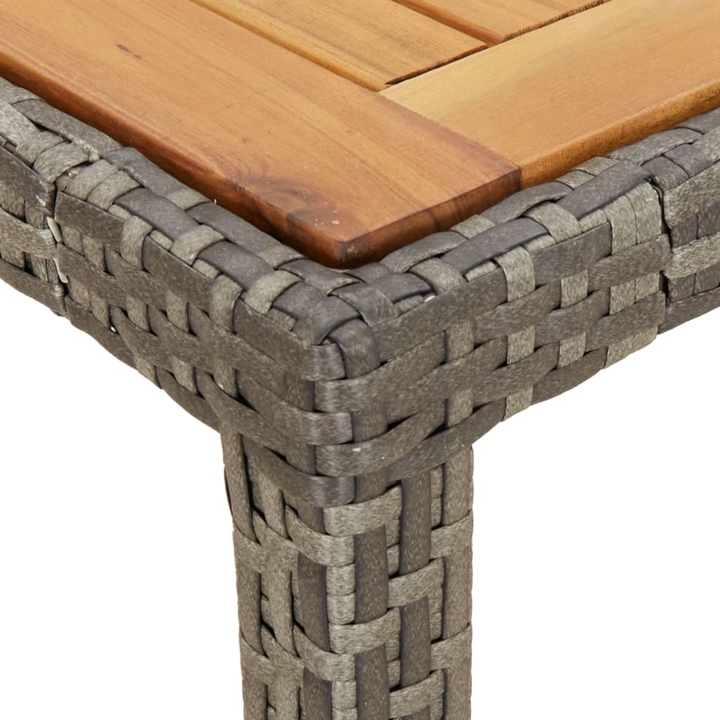 3-delige Tuinset met kussens poly rattan grijs