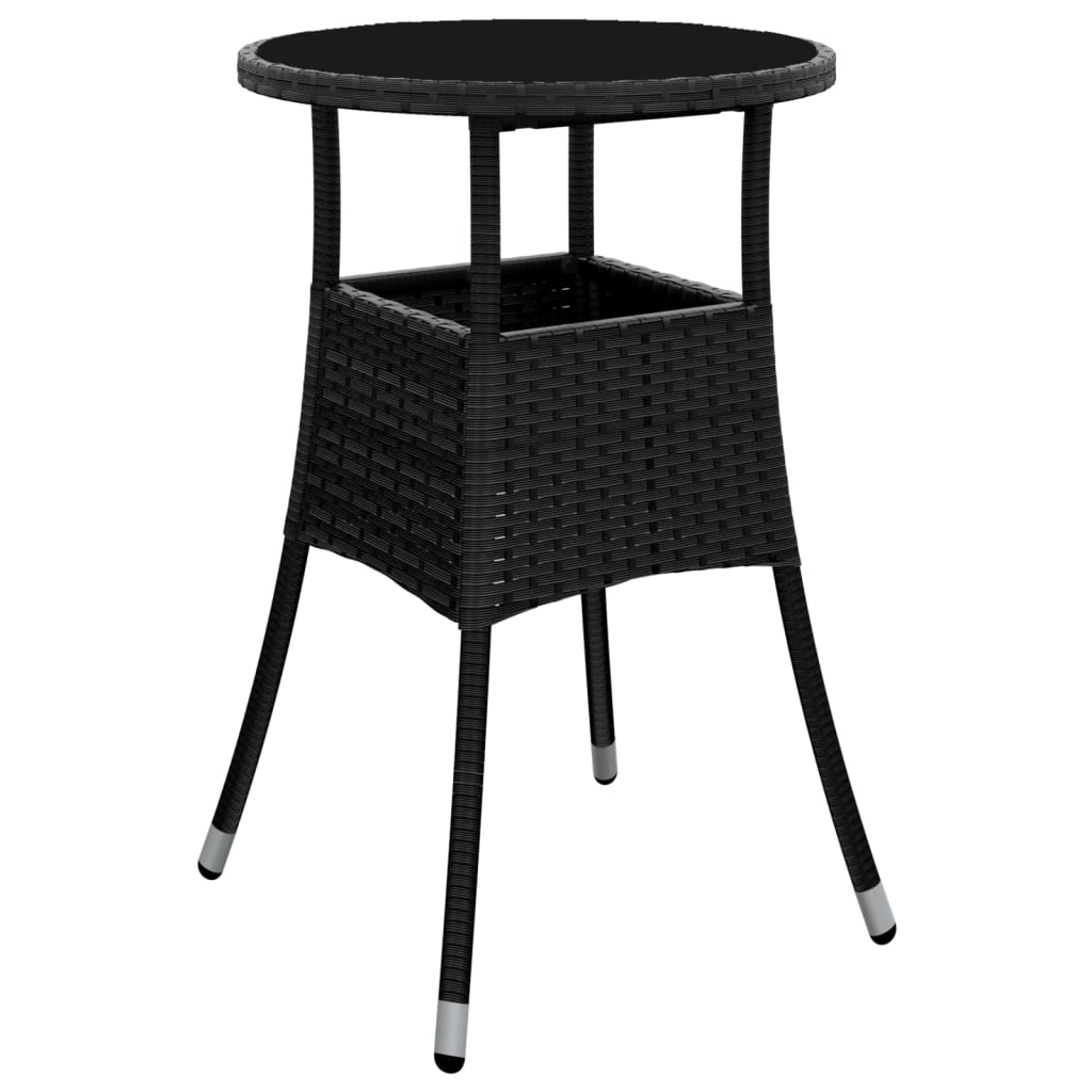 5-delige Bistroset met kussens poly rattan