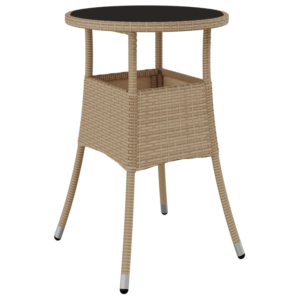 5-delige Bistroset met kussens poly rattan