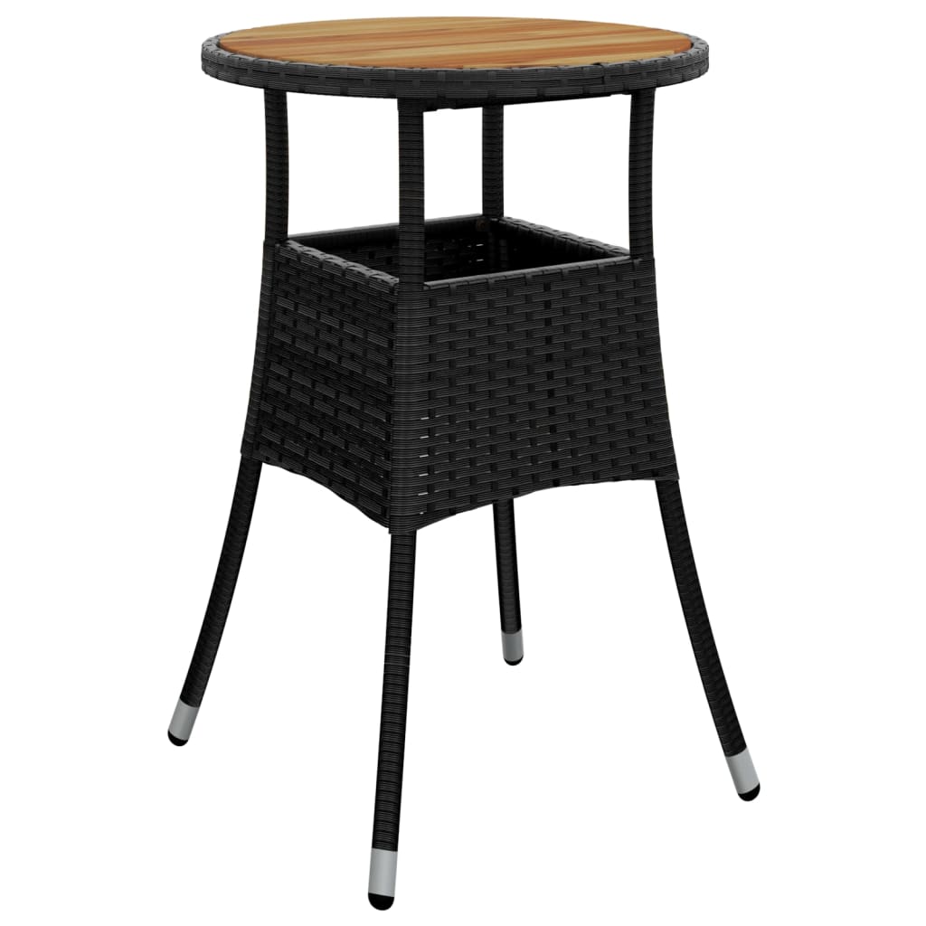 5-delige Bistroset met kussens poly rattan