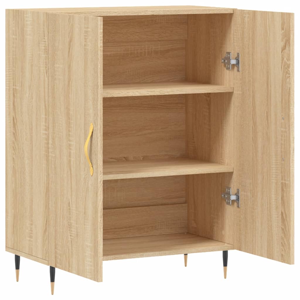 Dressoir 69,5x34x90 cm bewerkt hout eikenkleurig