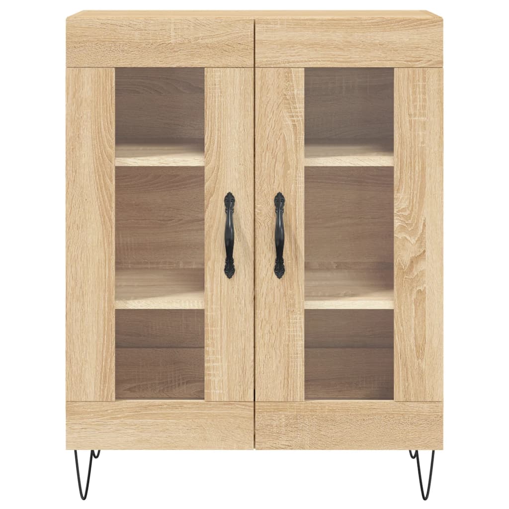 Dressoir 69,5x34x90 cm bewerkt hout bruin eikenkleur