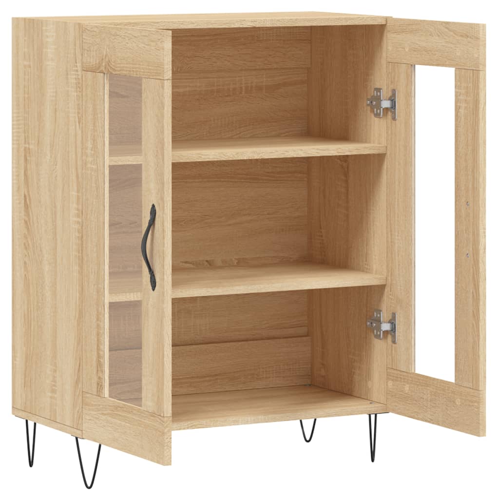 Dressoir 69,5x34x90 cm bewerkt hout bruin eikenkleur