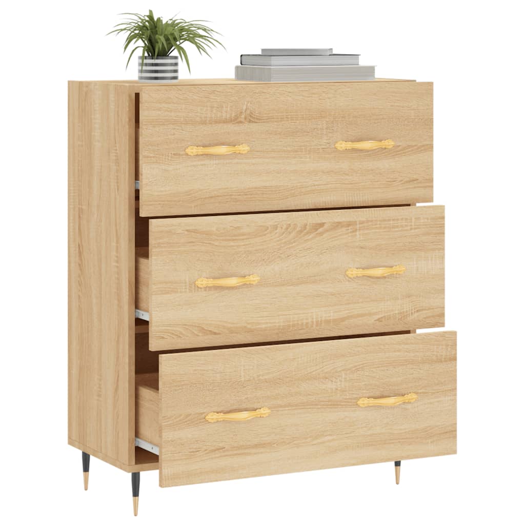 Dressoir 69,5x34x90 cm bewerkt hout