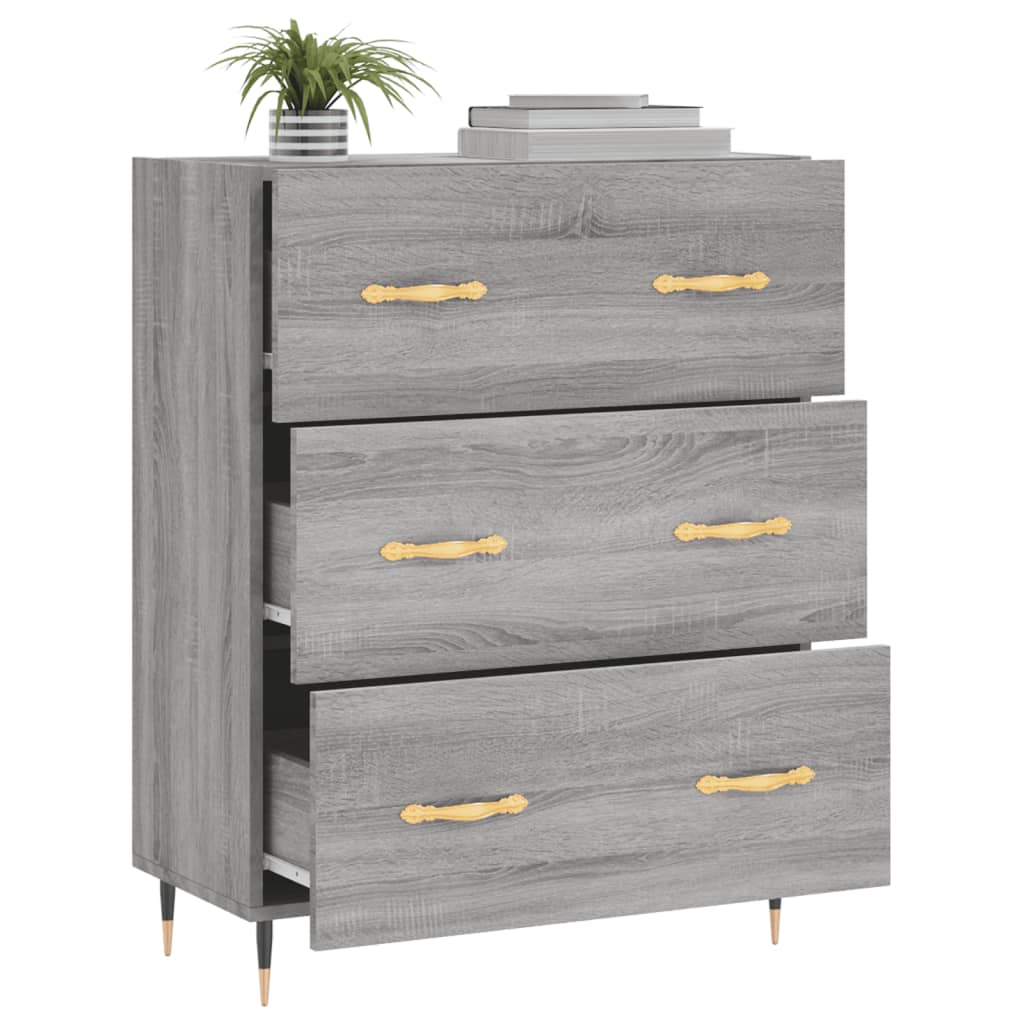 Dressoir 69,5x34x90 cm bewerkt hout