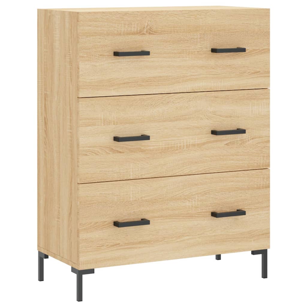 Dressoir 69,5x34x90 cm bewerkt hout eikenkleurig