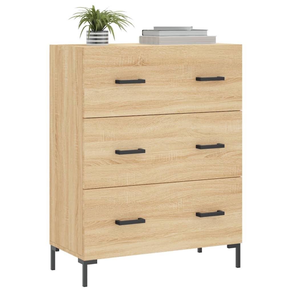 Dressoir 69,5x34x90 cm bewerkt hout eikenkleurig