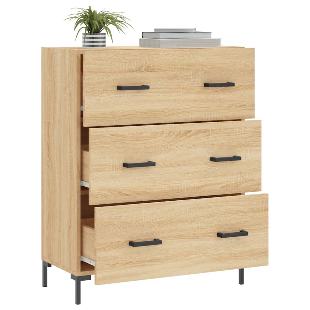 Dressoir 69,5x34x90 cm bewerkt hout eikenkleurig