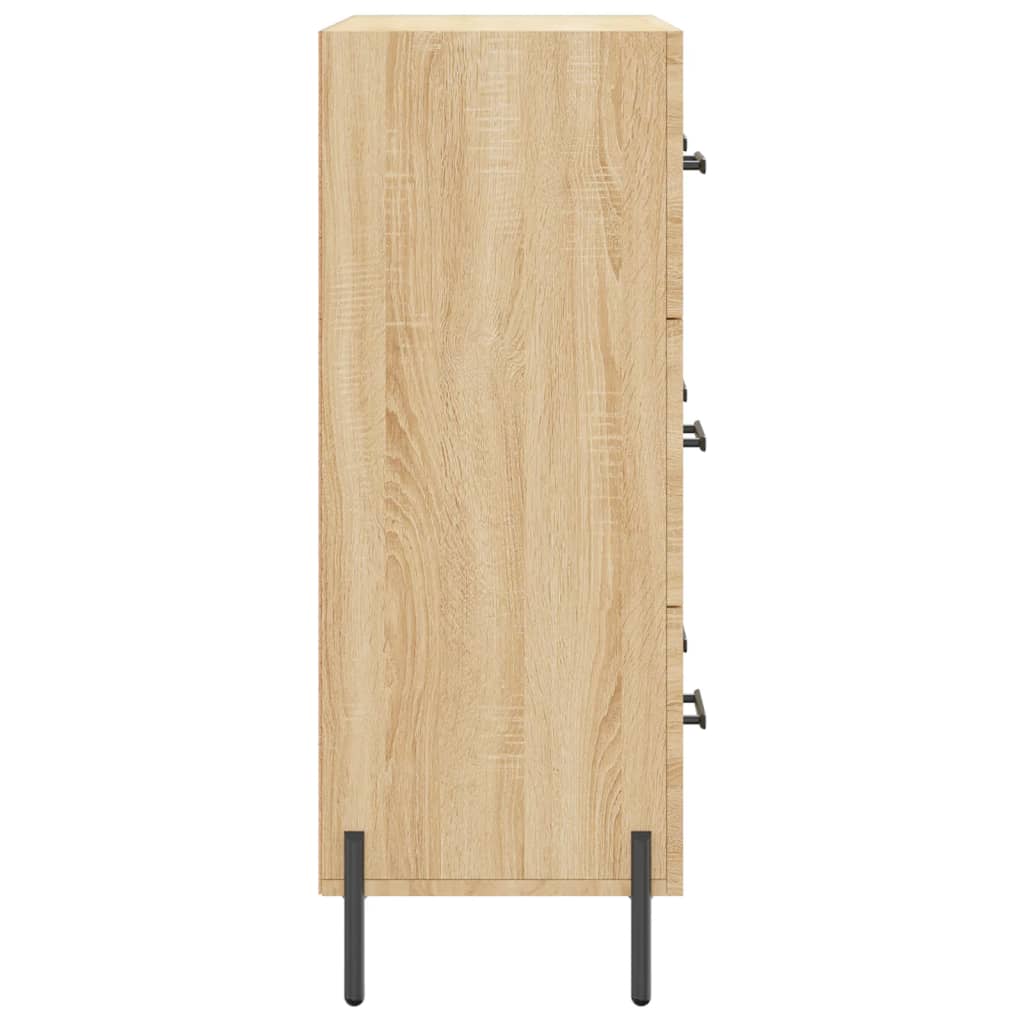 Dressoir 69,5x34x90 cm bewerkt hout bruin eikenkleur