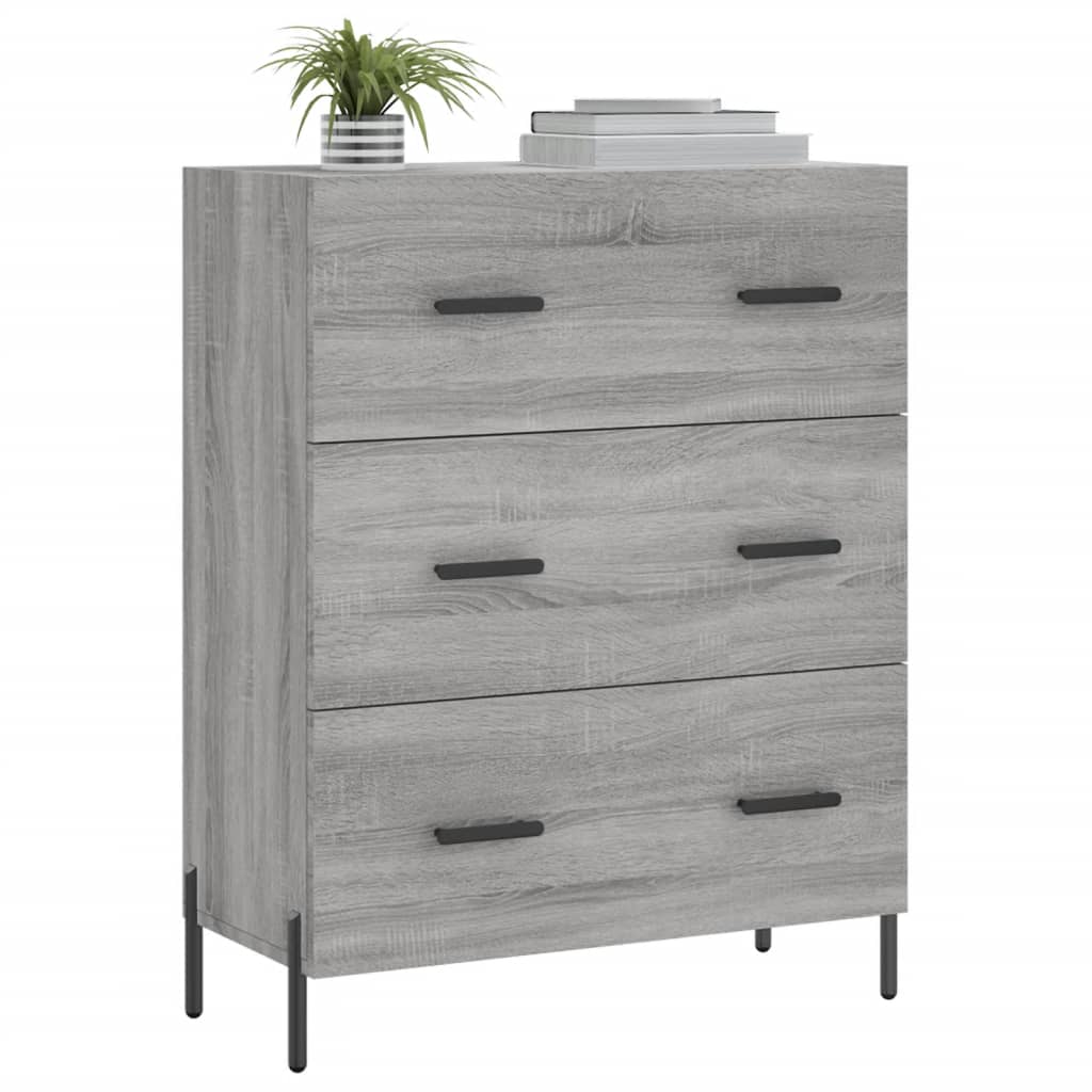 Dressoir 69,5x34x90 cm bewerkt hout bruin eikenkleur