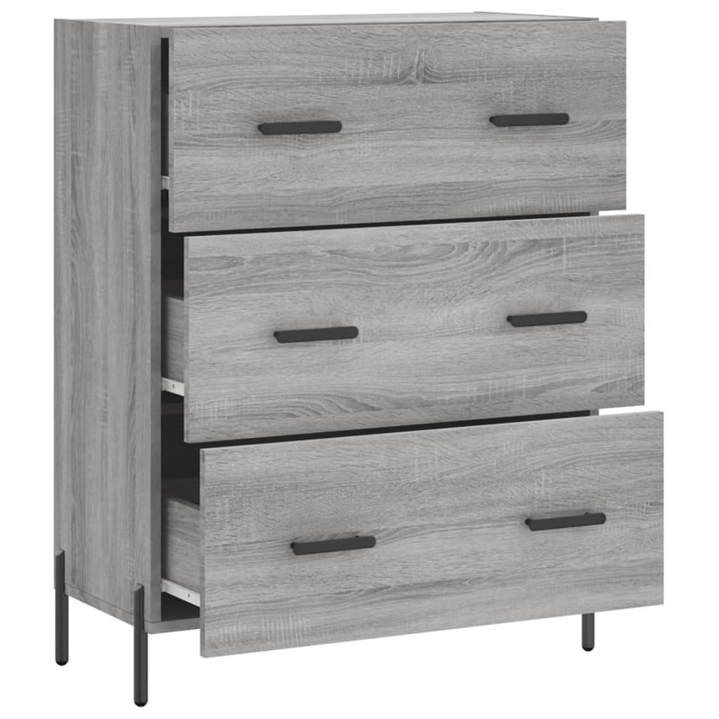 Dressoir 69,5x34x90 cm bewerkt hout bruin eikenkleur