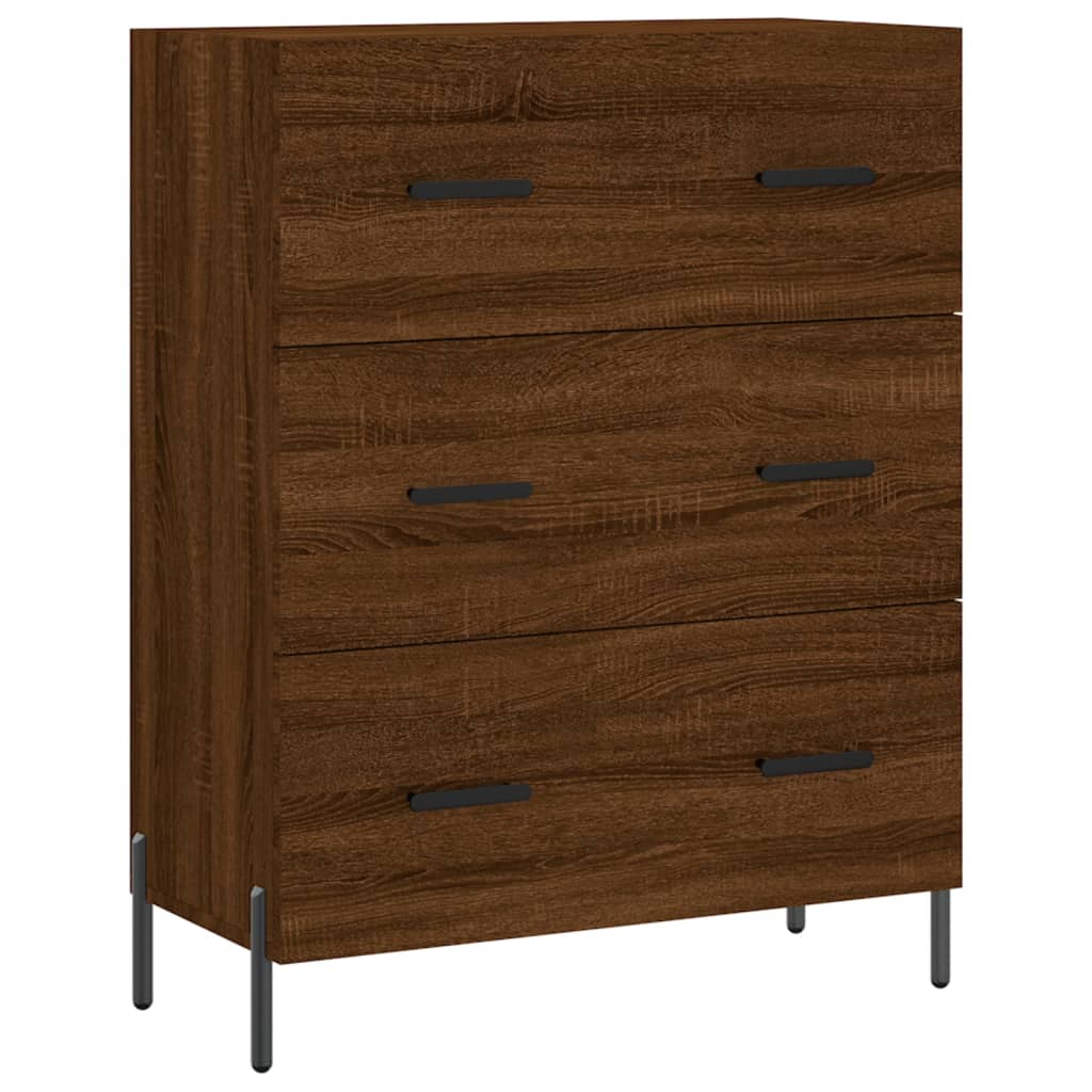 Dressoir 69,5x34x90 cm bewerkt hout bruin eikenkleur