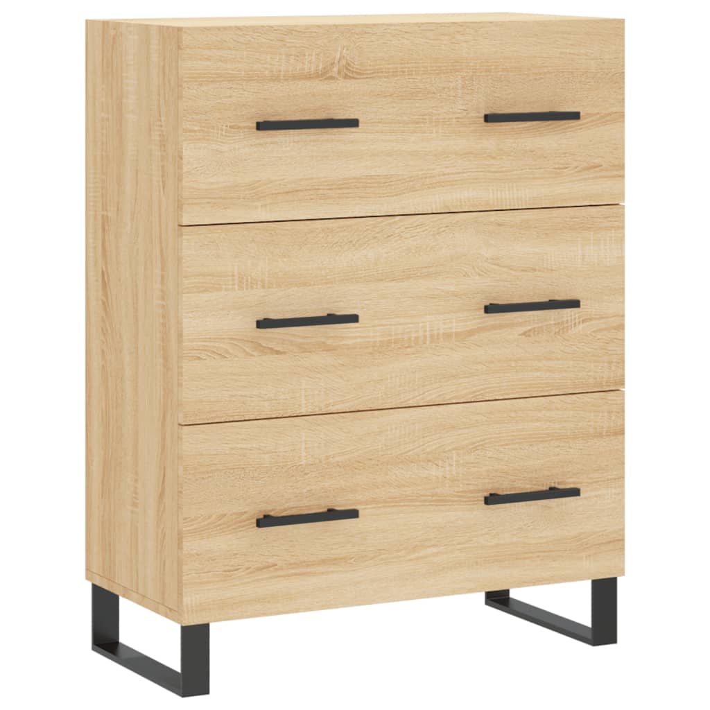 Dressoir 69,5x34x90 cm bewerkt hout eikenkleurig