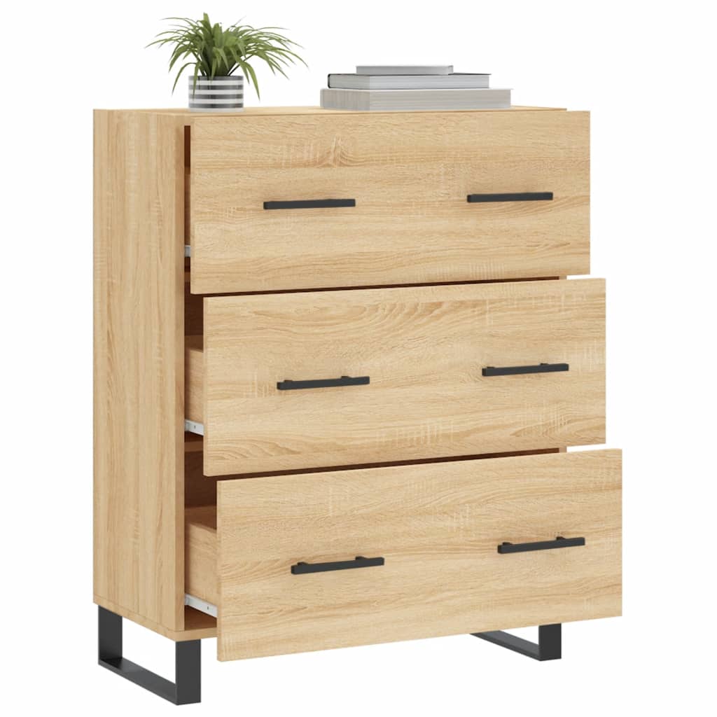 Dressoir 69,5x34x90 cm bewerkt hout eikenkleurig