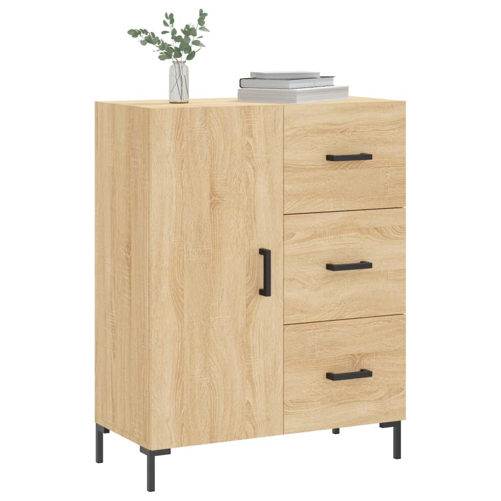 Dressoir 69,5x34x90 cm bewerkt hout eikenkleurig