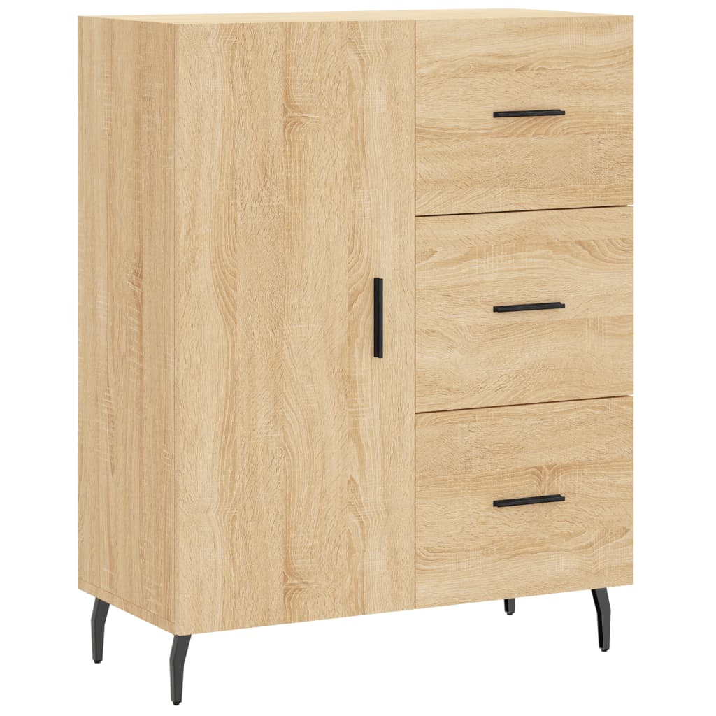 Dressoir 69,5x34x90 cm bewerkt hout eikenkleurig