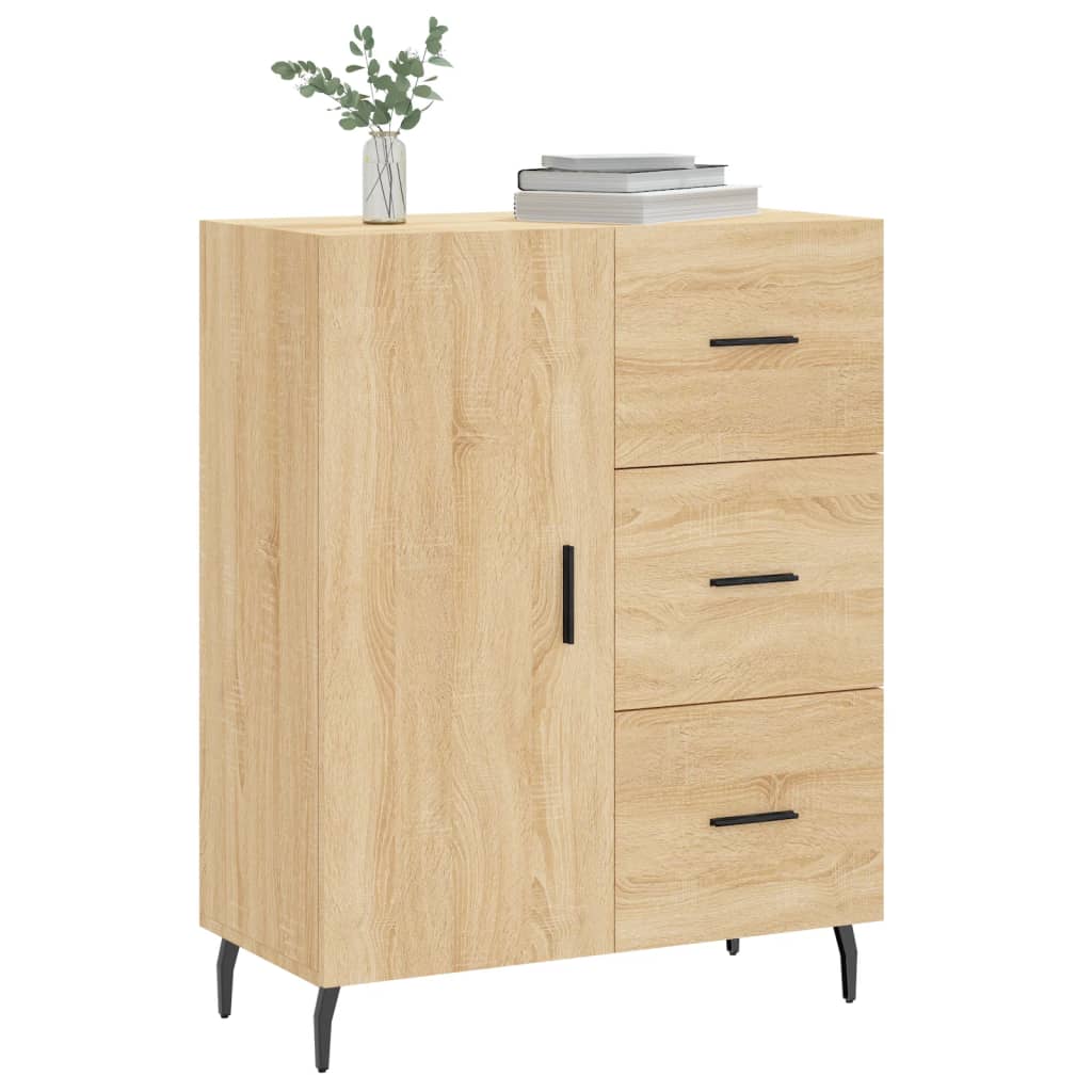 Dressoir 69,5x34x90 cm bewerkt hout eikenkleurig