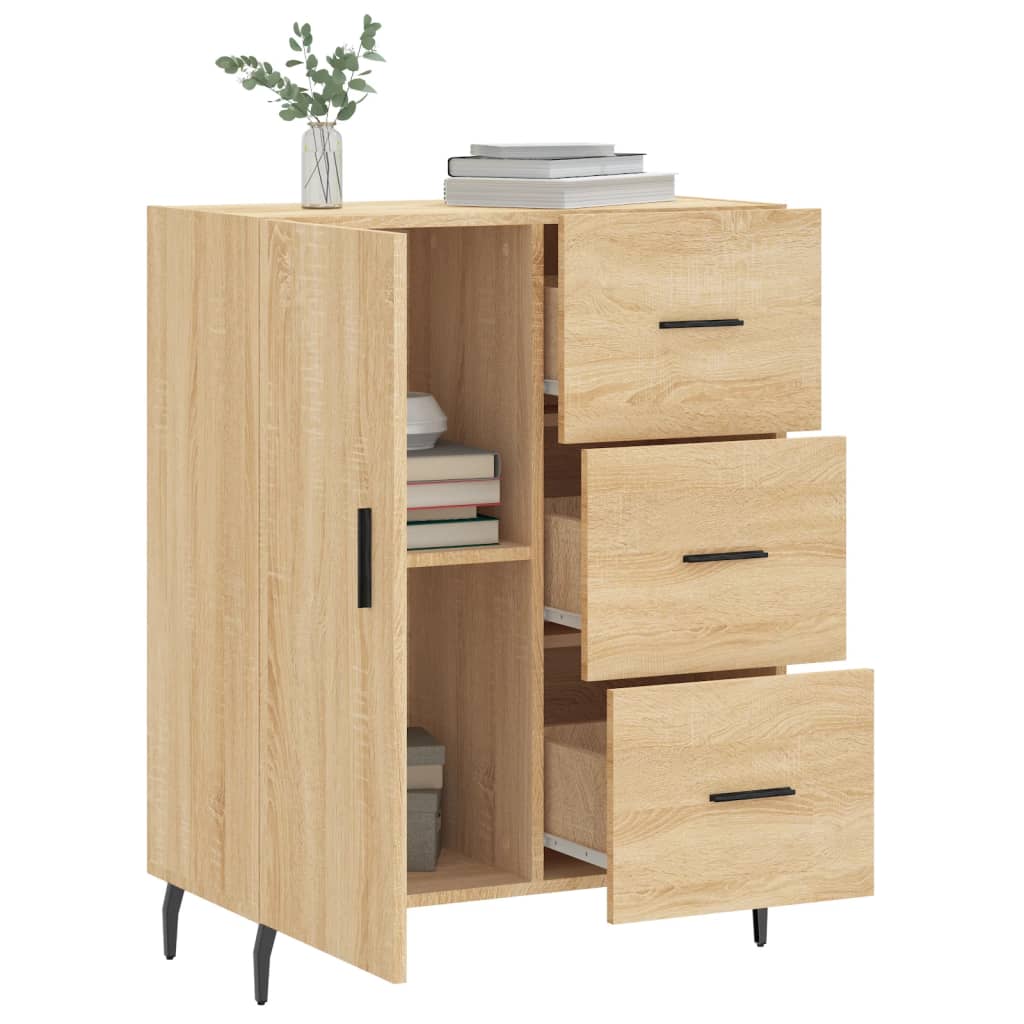 Dressoir 69,5x34x90 cm bewerkt hout eikenkleurig