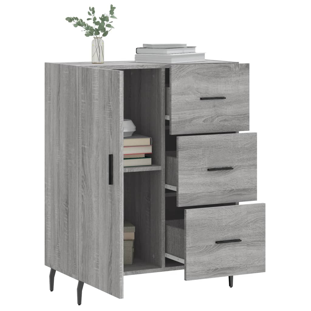 Dressoir 69,5x34x90 cm bewerkt hout eikenkleurig