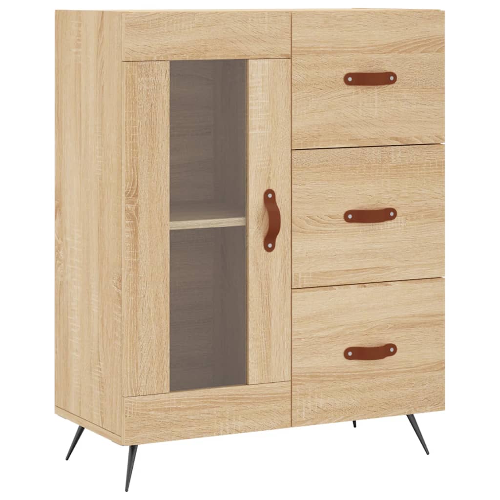 Dressoir 69,5x34x90 cm bewerkt hout eikenkleurig