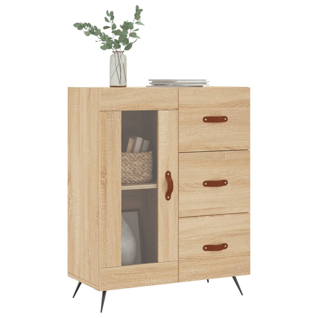 Dressoir 69,5x34x90 cm bewerkt hout eikenkleurig