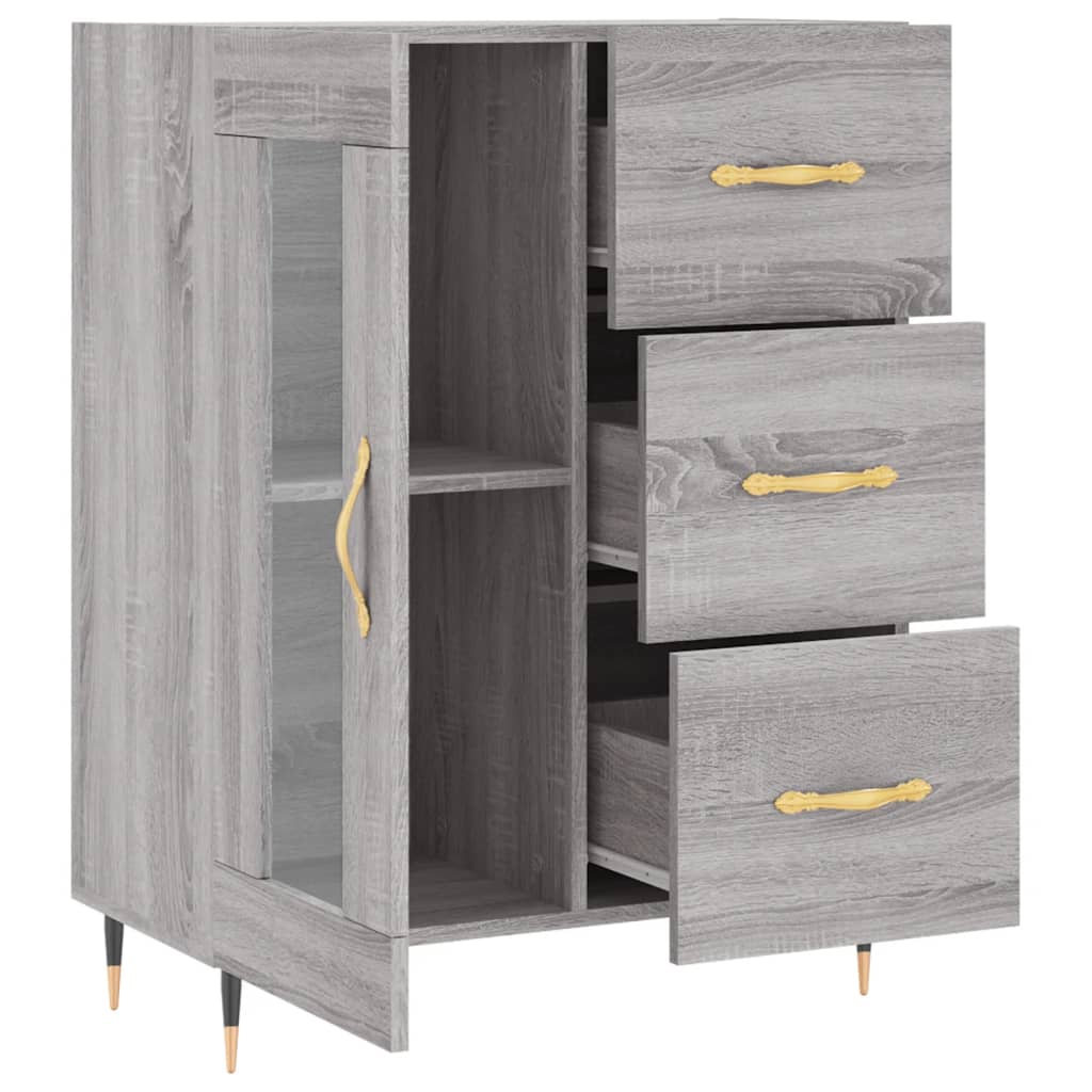 Dressoir 69,5x34x90 cm bewerkt hout eikenkleurig