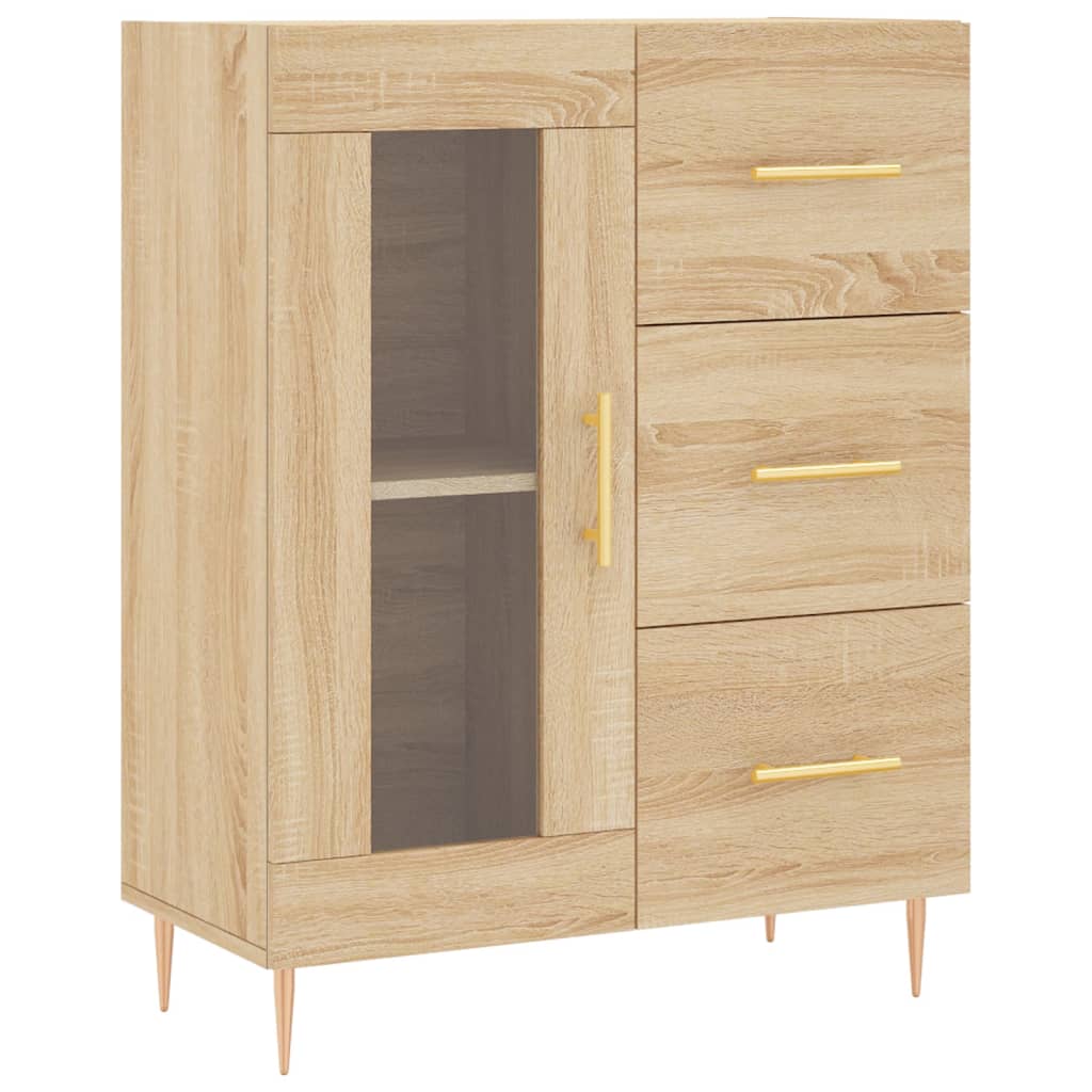 Dressoir 69,5x34x90 cm bewerkt hout