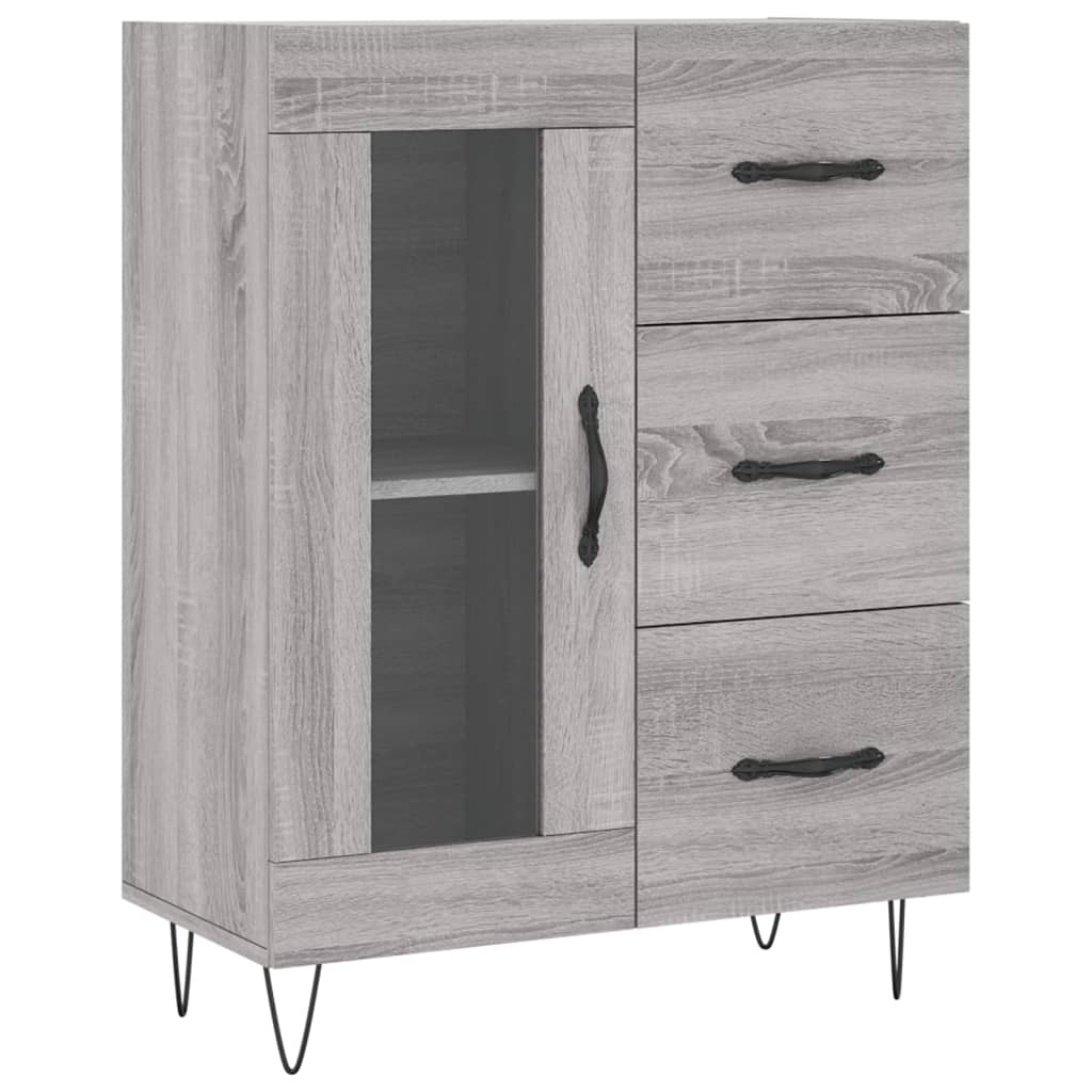 Dressoir 69,5x34x90 cm bewerkt hout bruin eikenkleur